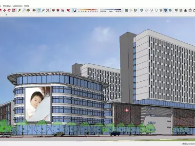 Sketchup Hospital F8 3D model