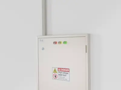 Electrical Control Box Low-poly 3D model