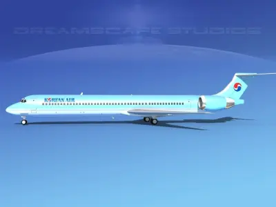 McDonnell Douglas MD83 Korean Air 3D model