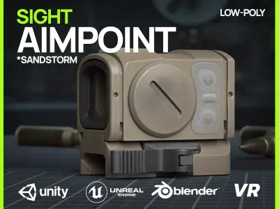 Aimpoint ACRO Sand- Replica GameReady Low-poly 3D model