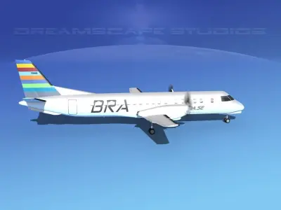 SAAB 2000 BRA 3D model