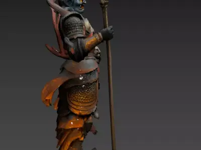 20- Chinese style - Night fork sea patrol 3D model