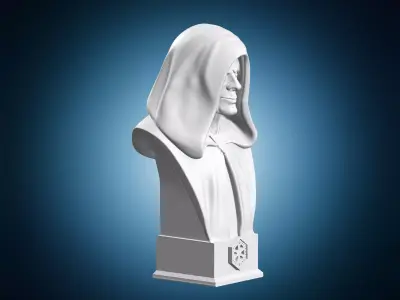 Emperor Palpatine Bust Star Wars Sculpture 3D print model