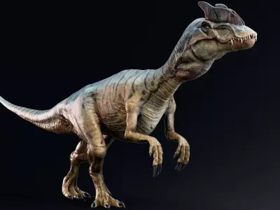 Dinosaur - Hybrid Dilophosaurus Unreal Engine Project Low-poly 3D model