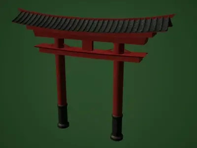Torii Gates Low-poly 3D model