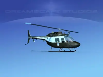 Bell OH-58B US Army Japan 3D model