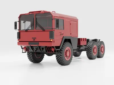 Man Kat1 3D Model - 4x4 and 6x6 Trucks 3D model