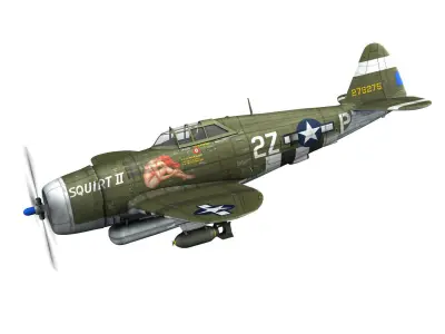 Republic P-47D Thunderbolt - Squirt II 3D model