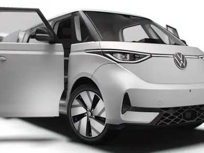 VW ID Buzz Cargo LWB GTX HQ Interior 2024 3D model