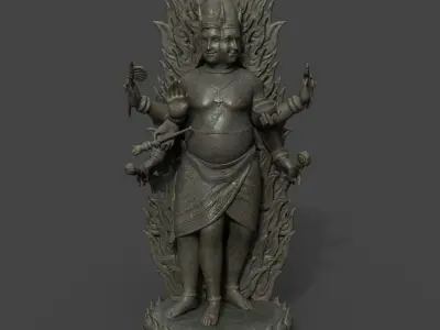 Hindu God Statue 16K HD Texture - 220826 Low-poly 3D model