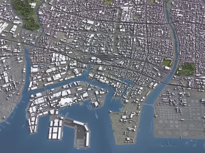 Yokkaichi Low-poly 3D model