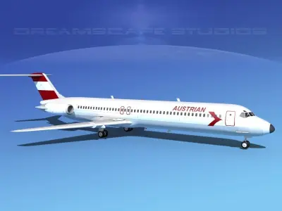 Douglas DC-9-50 Austrian 3D model