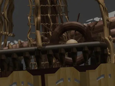 WaterSailboadGameMpdel Low-poly 3D model