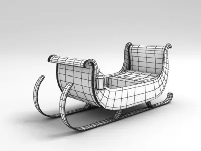 Santa Sleigh Free 3D model