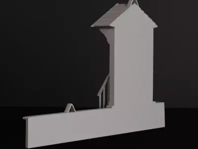  Wooden House Entryway Wall Key Holder - Commercial License 3D print model