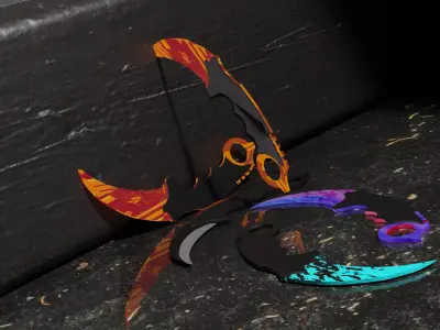 kerambit knife Low-poly 3D model