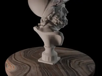 Bust of Menelaus Greek Statue 3D print model