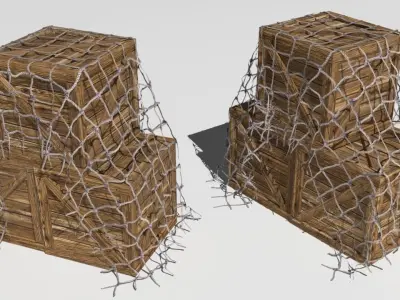 fish net  Low-poly 3D model