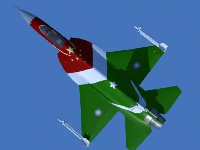 JF-17 Thunder Low polygon Display version Low-poly 3D model