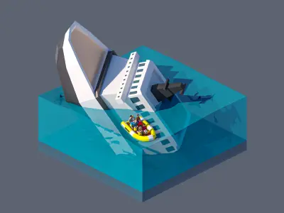 land 50A Low-poly 3D model