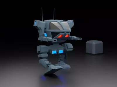 Mech Warrior - Walker - Termiwalker Mk1 Low-poly 3D model