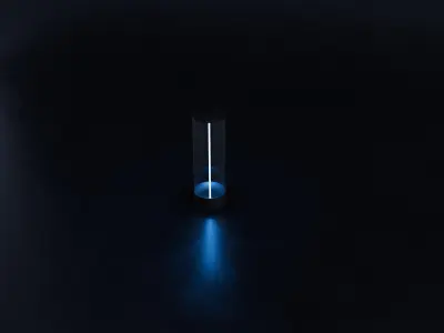 Futuristic LED Cylinder Desk Lamp 3D Model 3D model
