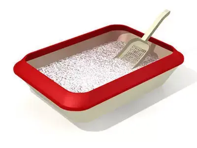 Litter cat box with scoop 3D model