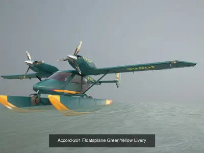 Accord-201 Floatsplane with four liveries 3D Model Collection