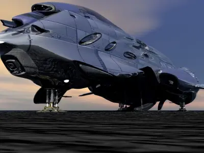 DR-755 Dropship Cargo Spaceship 3D model