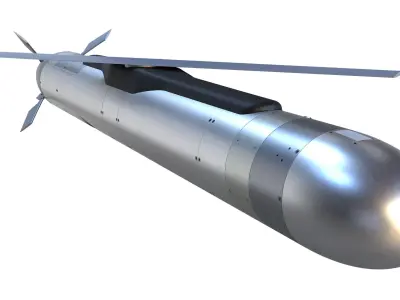 Black Arrow Small Cruise Missile  Low-poly 3D model