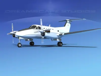 Beechcraft B200 GT King Air V09 3D model