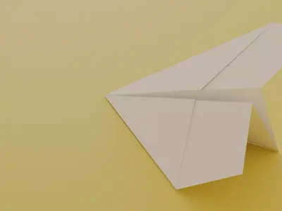 Paper Plane Low-poly 3D model