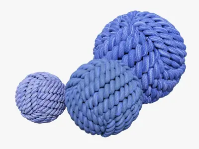 Decorative fabric balls Free 3D model