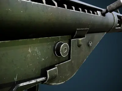 STEN Mk II - WW2 British Submachine Gun PBR Low-poly 3D model Low-poly 3D model