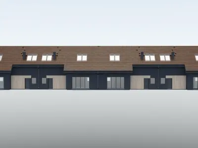 four private houses 3D model