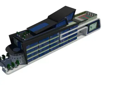 Secondary school Free 3D model