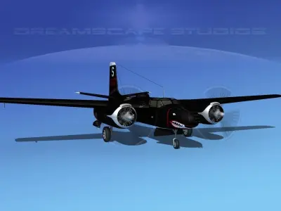Douglas B-26B Invader V03 USAF 3D model