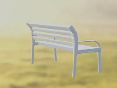 Park Bench LOW and HIGH POLY Free low-poly 3D model