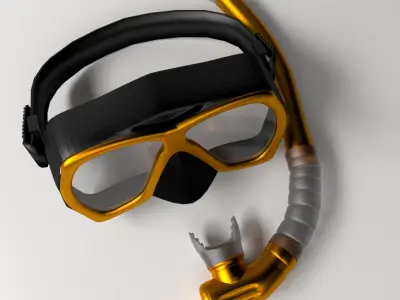 Snorkel and Mask 3D model