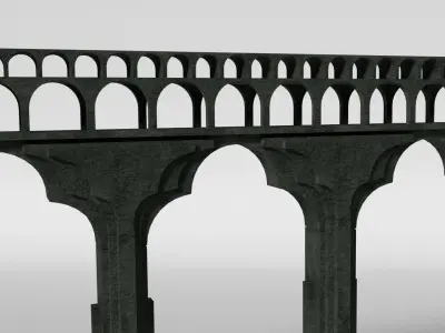 Aqueduct Section Low-poly 3D model