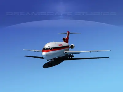 Boeing 727-100 Ansett Airlines 3D model