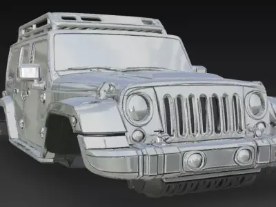jeep upper body 3D model