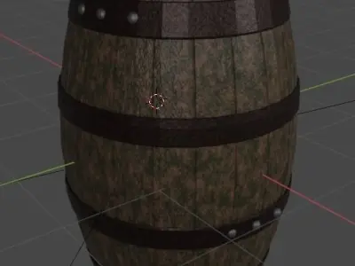 Game ready low poly barrel Free low-poly 3D model