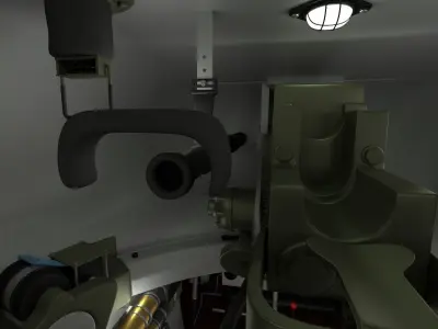 T-34-85 with Interior HDRI Winter Camo 3D model