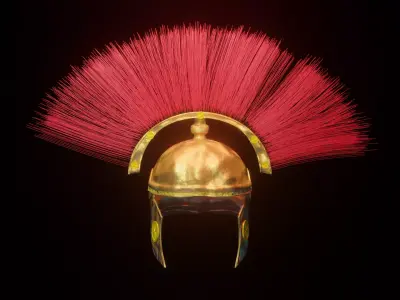 Roman Republic era Centurion helmet Low-poly 3D model