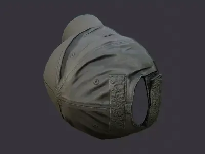 Woodland Urban Cap for CQB Missions Low-poly 3D model