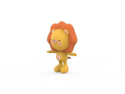 Character009 Lion Animal Low-poly 3D model