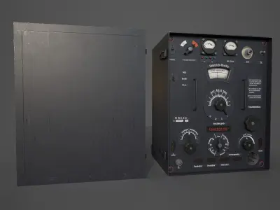 German World War II Radio station 3D model