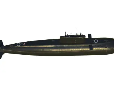 Kilo class submarine project 636 3D model