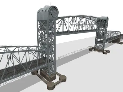 Marine Pkwy Bridge Low-poly 3D model
